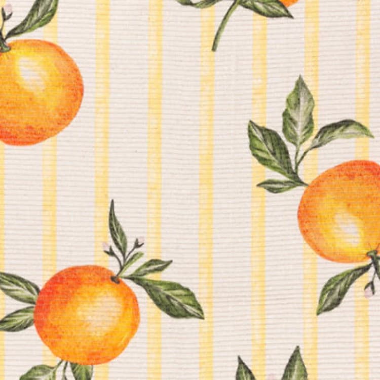 Image of Furn. Fruits Oranges Gingham Check Indoor/outdoor Rug