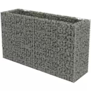 Image of Gabion Raised Bed Galvanised Steel 180x50x100cm Vidaxl Silver