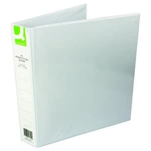 Image of Q Connect Presentation 40mm A4 White 4D Ring Binder Pack of 6 KF0132