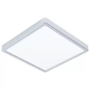 Image of Wall Flush Ceiling Light Colour Chrome Shade White Plastic Bulb LED 20W