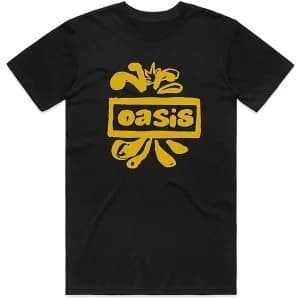 Image of Oasis - Drawn Logo Unisex Large T-Shirt - Black