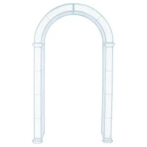 Image of Charles Bentley Wrought Iron Garden Arch - Pastel Blue