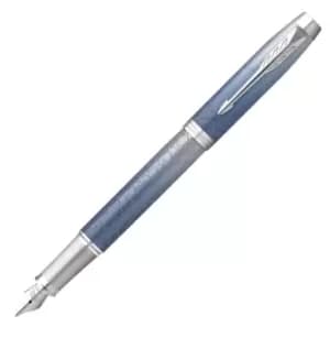 Image of Parker IM Polar Fountain Pen with Black Ink Refill, Black Ink