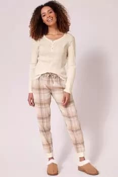 Image of Ribbed Top PJ Set 29" (74cm) inside leg