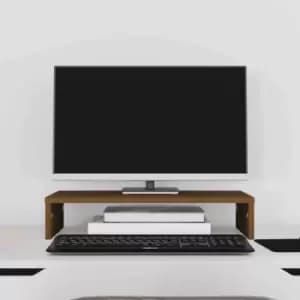 Image of Vidaxl Monitor Stand Honey Brown 50X27X10 Cm Solid Wood Pine
