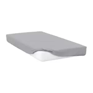 Image of Belledorm 200 Thread Count Egyptian Cotton Fitted Sheet (6ft 6) (Platinum)