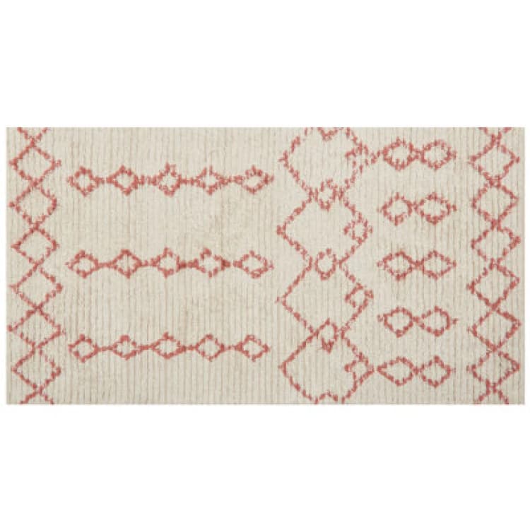 Image of Beliani Rug Buxar Beige 80 X 150 Cm Cotton