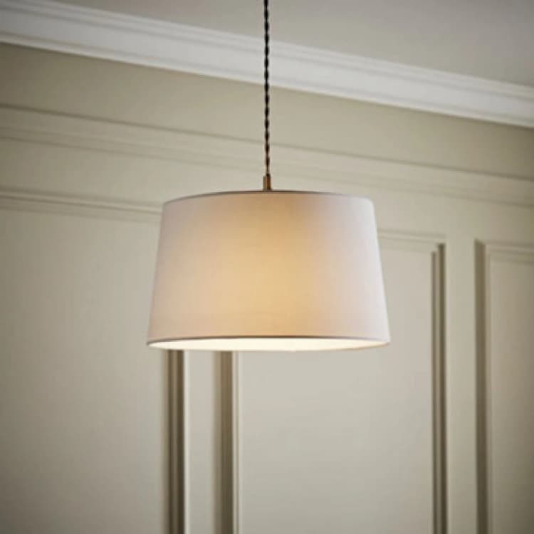 Image of ValueLights ValueLights Aspen White Tapered Easy Fit Pendant Lamp Shade Size: Medium White Medium Unisex 5016529274063