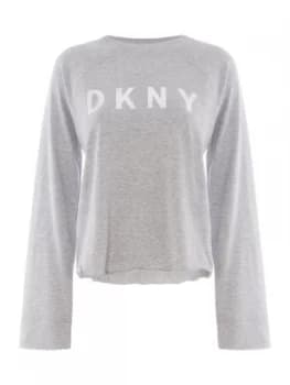 Image of DKNY Iridescent logo sweat top Grey