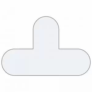 Image of Floor Signals - T - H.200 x W.300 - Pack of 50 - White