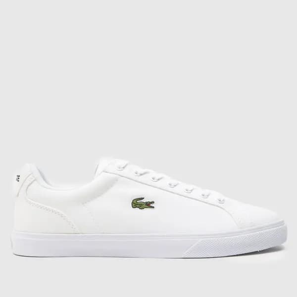 Image of Lacoste lerond bl textile trainers in white White UK 7 (EU 40½)