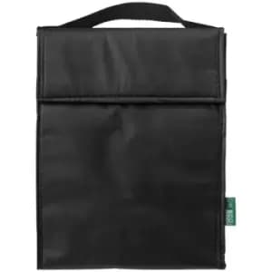 Image of Bullet Triangle Non Woven Lunch Cooler Bag (One Size) (Solid Black)