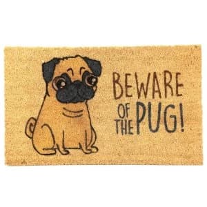Image of Beware of the Pug Coir Door Mat