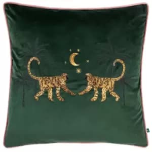 Image of Dusk Monkey Cushion Emerald, Emerald / 50 x 50cm / Polyester Filled