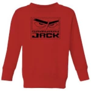 Image of Samurai Jack Stylised Logo Kids Sweatshirt - Red - 11-12 Years