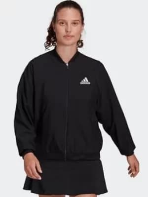 Image of adidas Melbourne Tennis Jacket, Black/White Size XS Women