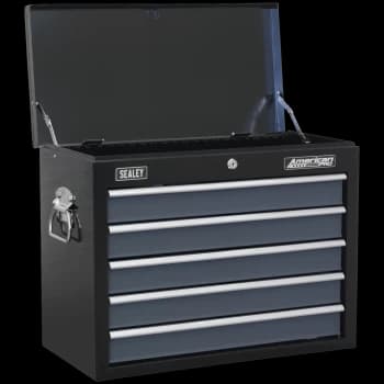 Image of Sealey American Pro 5 Drawer Tool Chest Black / Grey