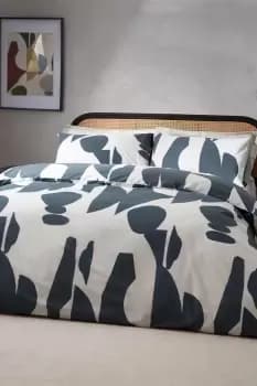 Image of Meta Abstract Geometric Cotton Rich Duvet Cover Set