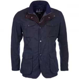 Image of Barbour Mens Ogston Wax Jacket Navy Medium