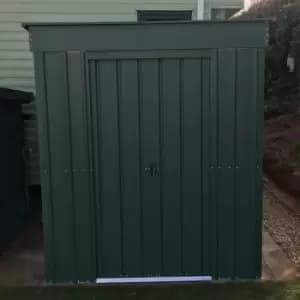 Image of 5' x 3' Lotus Heritage Green Pent Metal Shed (1.48m x 0.93m)