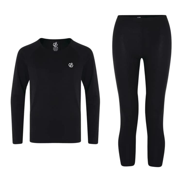 Image of Dare 2B Boys Elate III Thermal Baselayer Set 9-10 Years - Waist 61-64cm, Chest 69-73cm Black DKU329B-800-9