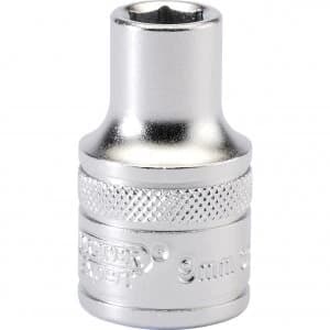 Image of Draper 1/2" Drive Satin Finish Hexagon Socket Metric 1/2" 9mm