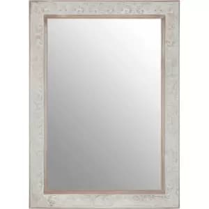 Image of Rectangular Wall Mirror/ Classic Mirrors For Bathroom / Bedroom / Garden Walls Fancy Wall Mounted Mirrors For Hallway With Metallic Silver Decorative