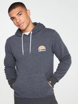 Image of Ellesse Toce Overhead Hoodie - Dark Grey Marl, Size L, Men