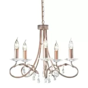 Image of 5 Bulb Chandelier Hanging Pendant LIght Silver/Gold LED E14 60W Bulb
