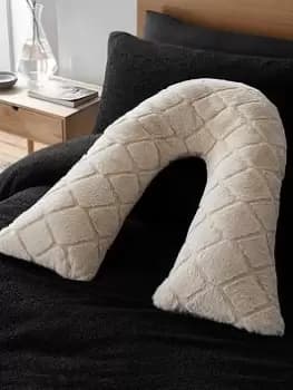 Image of Catherine Lansfield Cosy Diamond Soft V Shaped Cushion