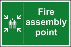 Image of Fire Assmbly Point Sign Rigid 1mmPVC Brd