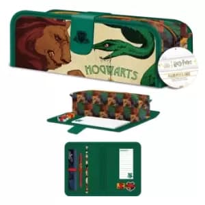 Image of Harry Potter Intricate Houses Pencil Case Set (Pack of 7) (One Size) (Green/Cream)