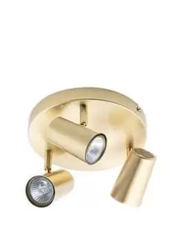 Image of Inlight Harvey 3-Light Ceiling Spotlight Satin Brass