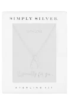 Image of Sterling Silver 925 Cubic Zirconia Wish Bone Set - Gift Boxed
