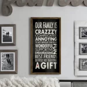 Image of KZM342 Brown White Black Decorative Framed MDF Painting