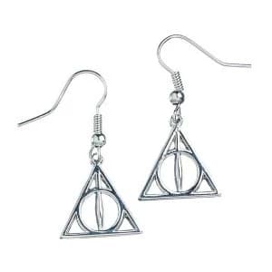 Image of Sterling Silver Deathly Hallows Dangle Earrings