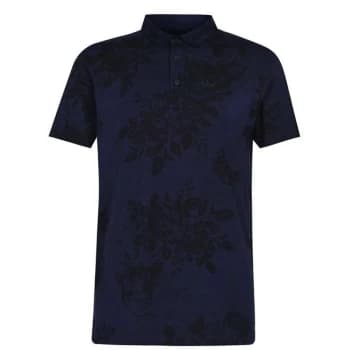 Image of Firetrap Polo - Indigo AOP