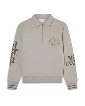 Image of Honor The Gift Prep School Henley - Sweater, Grey, Male, Crewnecks, S2KFKTHN