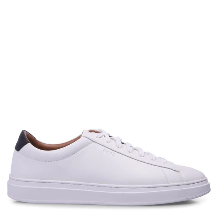 Image of Boss Kieran Leather Trainers Natural male UK 6