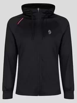 Image of Luke Performance Key Zip Through Hoody, Black, Size S, Men