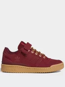 Image of adidas Originals Forum Low Shoes, Red, Size 10.5, Men