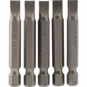 Image of Draper Slotted Screwdriver Bit 6mm 50mm Pack of 5