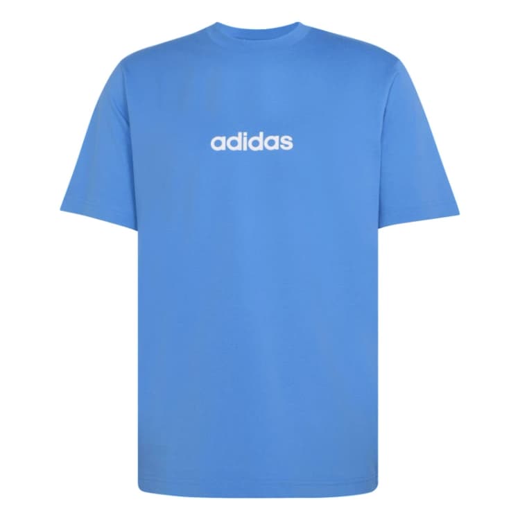Image of adidas Essentials Single Jersey Logo T-Shirt Mens Ray Blue Lin male XL