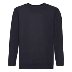 Image of Fruit Of The Loom Childrens Unisex Set In Sleeve Sweatshirt (9-11) (Deep Navy)