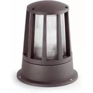 Image of Surat dark gray garden bollard 1 bulb