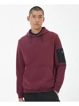 Image of Barbour International Tempo Patch Pocket Overhead Hoodie - Red, Red Size M Men