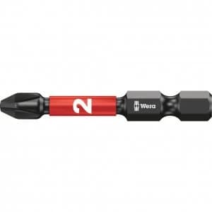 Image of Wera Impaktor Phillips Screwdriver Bits PH2 50mm Pack of 5