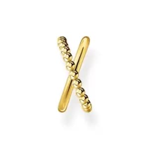 Image of THOMAS SABO Gold Plated Criss Cross Dots Ear Cuff