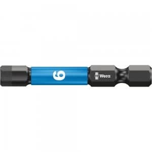 Image of Wera Impaktor Hexagon Screwdriver Bits 6mm 50mm Pack of 5