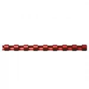 Image of Fellowes 5345603 8mm Red Plastic Comb 16767J